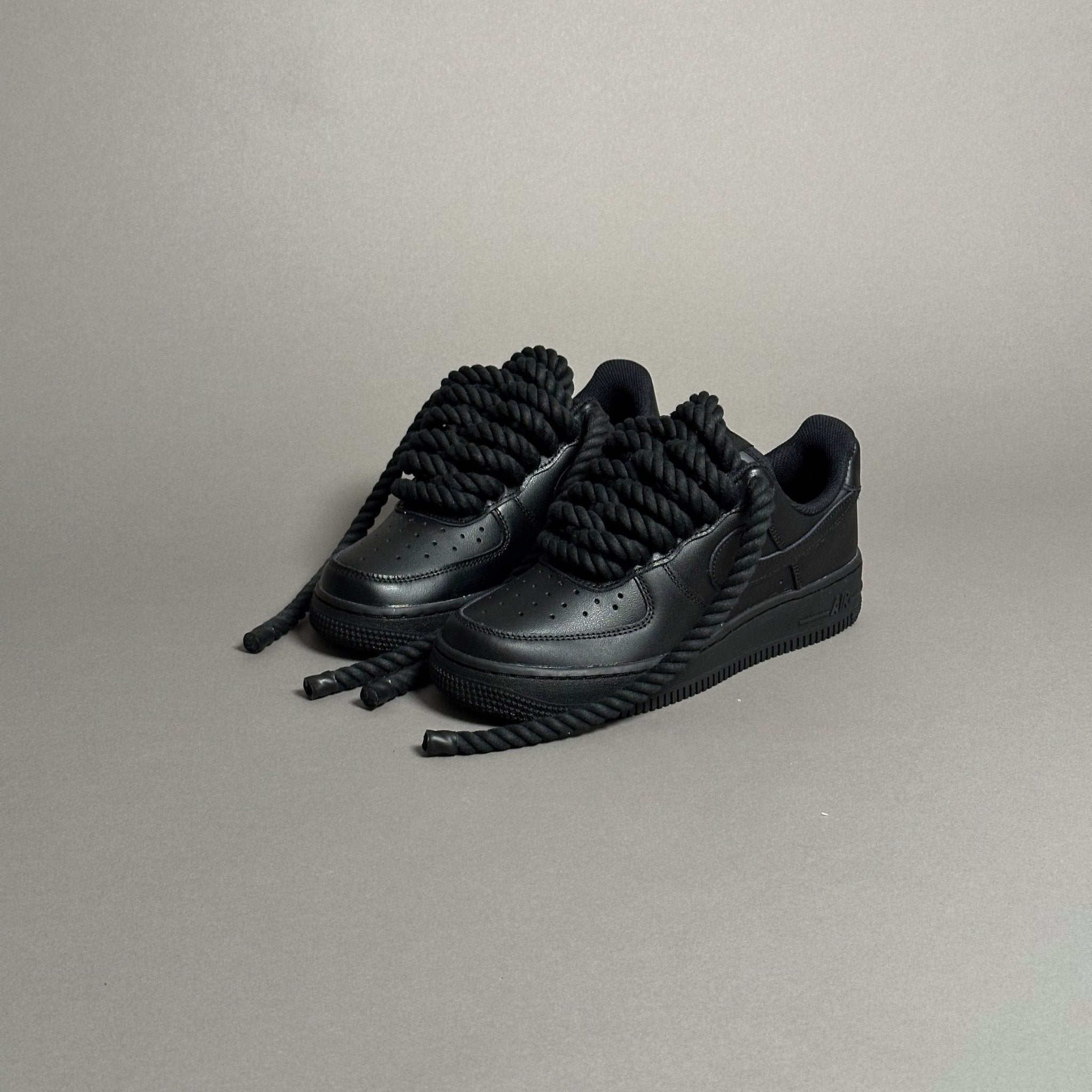 Nike Air Force 1 Black "Rope Laces Black" V2 - EV8 Style